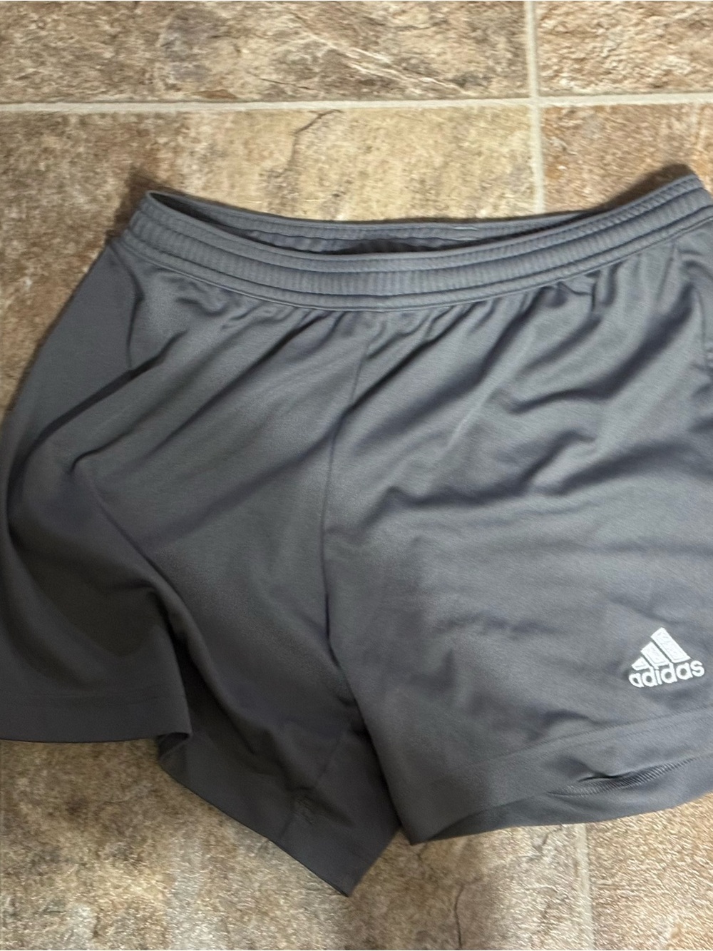 adidas Men’s Dark Gray Athletic Shorts with Logo